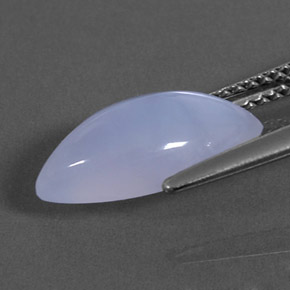 2.97캐럿 천연 라벤더 블루 칼세도니, 투명한, 14×7.3 mm, 투명/반투명