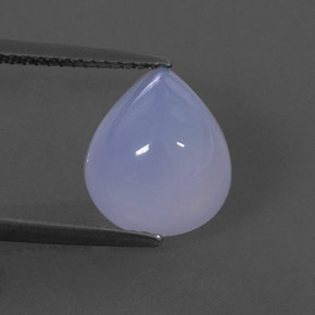 4.74캐럿 천연 라벤더 블루 칼세도니, 투명한, 12×10.1 mm, 투명/반투명