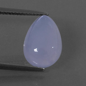 4.92캐럿 천연 라벤더 블루 칼세도니, 투명한, 13.5×9.4 mm, 투명/반투명