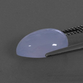 4.92캐럿 천연 라벤더 블루 칼세도니, 투명한, 13.5×9.4 mm, 투명/반투명