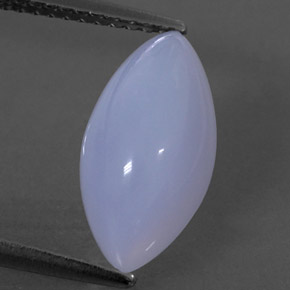 3.15캐럿 천연 라벤더 블루 칼세도니, 투명한, 14.1×7.3 mm, 투명/반투명
