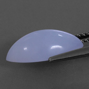 3.15캐럿 천연 라벤더 블루 칼세도니, 투명한, 14.1×7.3 mm, 투명/반투명