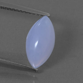 2.04캐럿 천연 라벤더 블루 칼세도니, 투명한, 12.1×6.4 mm, 투명/반투명