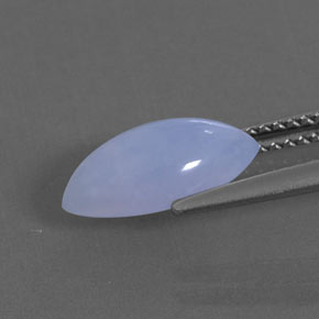 2.04캐럿 천연 라벤더 블루 칼세도니, 투명한, 12.1×6.4 mm, 투명/반투명