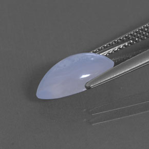 1.90캐럿 천연 라벤더 블루 칼세도니, 투명한, 11.9×6.4 mm, 투명/반투명