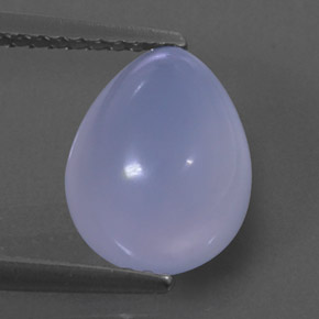 2.75캐럿 천연 라벤더 블루 칼세도니, 투명한, 10.2×8.1 mm, 투명/반투명