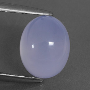 2.27캐럿 천연 라벤더 블루 칼세도니, 투명한, 9×7.2 mm, 투명/반투명
