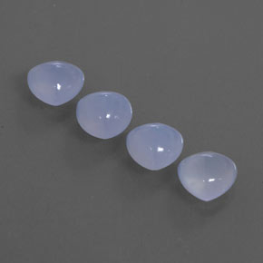 캐럿 천연 라벤더 블루 칼세도니 보석, 투명한, 8×7.9 mm, 투명/반투명