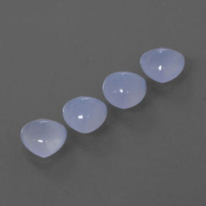 캐럿 천연 라벤더 블루 칼세도니 보석, 투명한, 8×7.9 mm, 투명/반투명