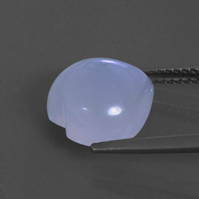 4.77캐럿 천연 라벤더 블루 칼세도니, 투명한, 11.1×11.1 mm, 투명/반투명