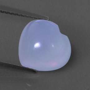 4.12캐럿 천연 푸르스름한 바이올렛 칼세도니, 투명한, 10.9×10.5 mm, 투명/반투명