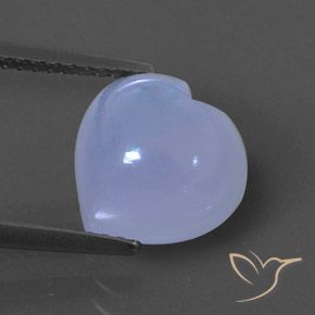 3.79캐럿 천연 푸르스름한 바이올렛 칼세도니, 투명한, 10.1×10.1 mm, 투명/반투명