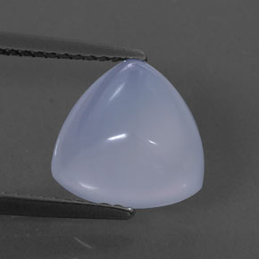 3.44캐럿 천연 라벤더 블루 칼세도니, 투명한, 10.2×10 mm, 투명/반투명