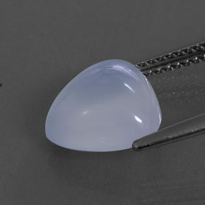 3.44캐럿 천연 라벤더 블루 칼세도니, 투명한, 10.2×10 mm, 투명/반투명