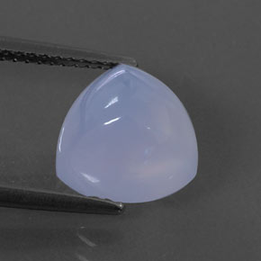 3.86캐럿 천연 라벤더 블루 칼세도니, 투명한, 9.9×9.7 mm, 투명/반투명