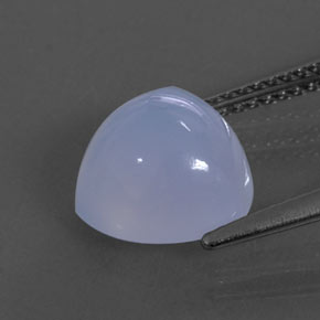 3.86캐럿 천연 라벤더 블루 칼세도니, 투명한, 9.9×9.7 mm, 투명/반투명