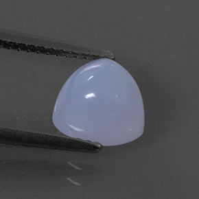 2.25캐럿 천연 라벤더 블루 칼세도니, 투명한, 8×7.9 mm, 투명/반투명