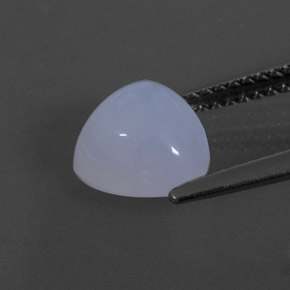 2.15캐럿 천연 라벤더 블루 칼세도니, 투명한, 8.2×8.1 mm, 투명/반투명