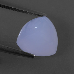 3.32캐럿 천연 라벤더 블루 칼세도니, 투명한, 9.2×9.1 mm, 투명/반투명