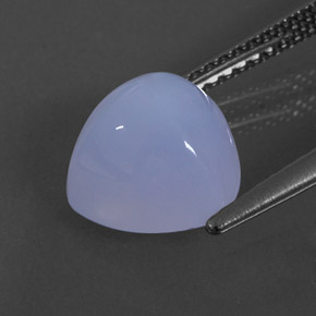 3.32캐럿 천연 라벤더 블루 칼세도니, 투명한, 9.2×9.1 mm, 투명/반투명