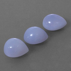 11.74캐럿 천연 라벤더 블루 칼세도니 보석, 투명한, 11.2×9.1 mm, 투명/반투명
