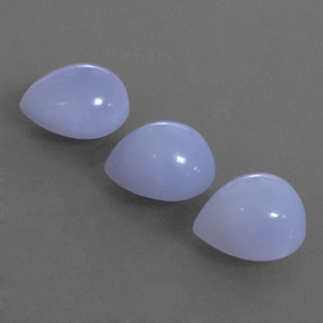 11.74캐럿 천연 라벤더 블루 칼세도니 보석, 투명한, 11.2×9.1 mm, 투명/반투명