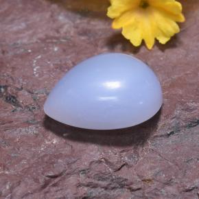 3.68캐럿 천연 라벤더 블루 칼세도니, 배 모양, 11.5×9.7 mm, 투명한