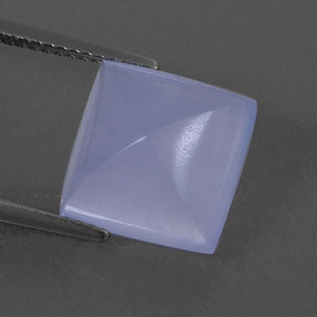 5.68캐럿 천연 라벤더 블루 칼세도니, 투명한, 11.1×10.9 mm, 투명/반투명