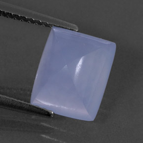 3.20캐럿 천연 라벤더 블루 칼세도니, 투명한, 9.8×8.1 mm, 투명/반투명