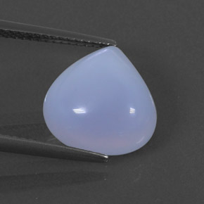 5.61캐럿 천연 미디엄 라이트 바이올렛 칼세도니, 투명한, 12.3×12.1 mm, 투명/반투명