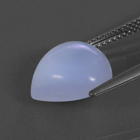 5.61캐럿 천연 미디엄 라이트 바이올렛 칼세도니, 투명한, 12.3×12.1 mm, 투명/반투명