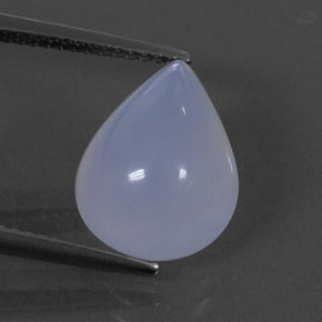 5.59캐럿 천연 라벤더 블루 칼세도니, 투명한, 13.6×10.3 mm, 투명/반투명