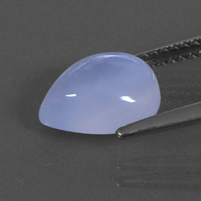 2.58캐럿 천연 라벤더 블루 칼세도니, 투명한, 10×8.2 mm, 투명/반투명