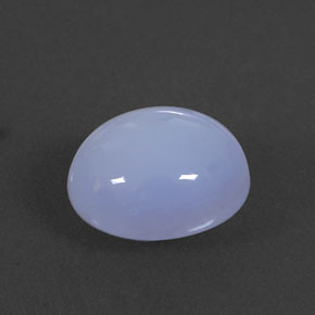 5.86캐럿 천연 라벤더 블루 칼세도니, 타원형 컷, 12.1×10.1 mm, 투명한