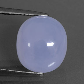 5.69캐럿 천연 라벤더 블루 칼세도니, 투명한, 11.5×10.2 mm, 투명/반투명