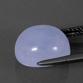 5.69캐럿 천연 라벤더 블루 칼세도니, 투명한, 11.5×10.2 mm, 투명/반투명