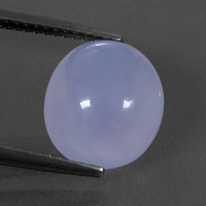 4.57캐럿 천연 라벤더 블루 칼세도니, 투명한, 11.5×10.3 mm, 투명/반투명
