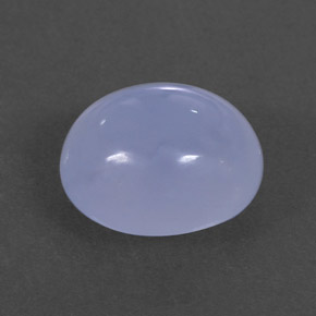 4.57캐럿 천연 라벤더 블루 칼세도니, 투명한, 11.5×10.3 mm, 투명/반투명