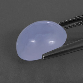4.57캐럿 천연 라벤더 블루 칼세도니, 투명한, 11.5×10.3 mm, 투명/반투명