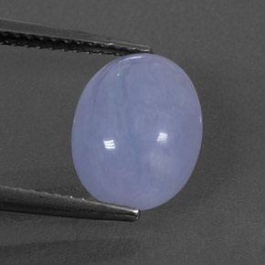 3.02캐럿 천연 라벤더 블루 칼세도니, 투명한, 11.2×8.8 mm, 투명/반투명