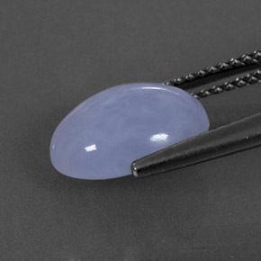 3.02캐럿 천연 라벤더 블루 칼세도니, 투명한, 11.2×8.8 mm, 투명/반투명