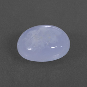 3.52캐럿 천연 라벤더 블루 칼세도니, 투명한, 11×8.6 mm, 투명/반투명