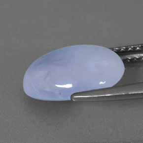 2.82캐럿 천연 라벤더 블루 칼세도니, 투명한, 11×8.9 mm, 투명/반투명
