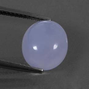 3.61캐럿 천연 라벤더 블루 칼세도니, 투명한, 10.3×9.3 mm, 투명/반투명