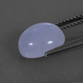 3.61캐럿 천연 라벤더 블루 칼세도니, 투명한, 10.3×9.3 mm, 투명/반투명