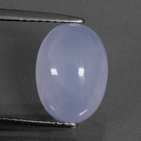 3.03캐럿 천연 라벤더 블루 칼세도니, 투명한, 11.1×7.9 mm, 투명/반투명