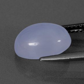 3.03캐럿 천연 라벤더 블루 칼세도니, 투명한, 11.1×7.9 mm, 투명/반투명