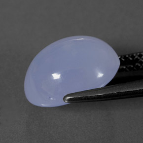 4.04캐럿 천연 라벤더 블루 칼세도니, 투명한, 10.9×8.8 mm, 투명/반투명
