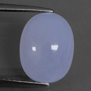 4.08캐럿 천연 라벤더 블루 칼세도니, 투명한, 12×9.2 mm, 투명/반투명