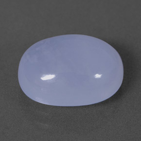 4.08캐럿 천연 라벤더 블루 칼세도니, 투명한, 12×9.2 mm, 투명/반투명